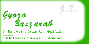 gyozo baszarab business card